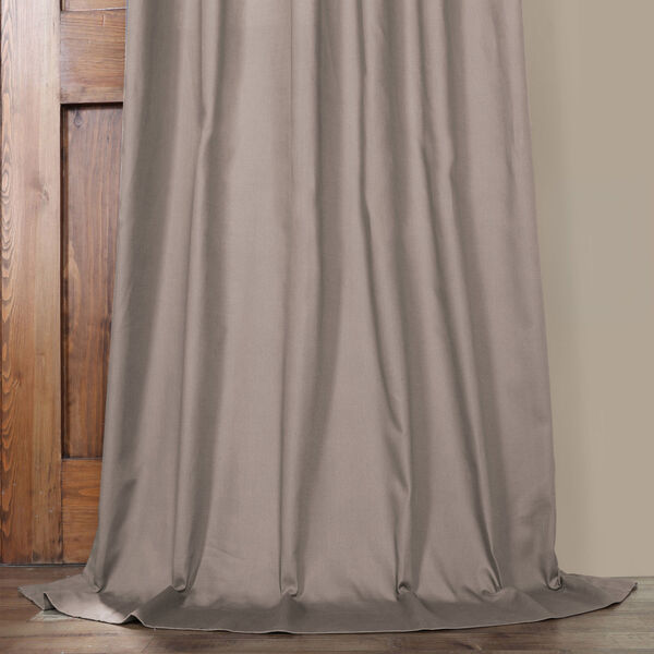 Stone Gray Solid Cotton 108 x 50 In. Curtain Single Panel, image 5