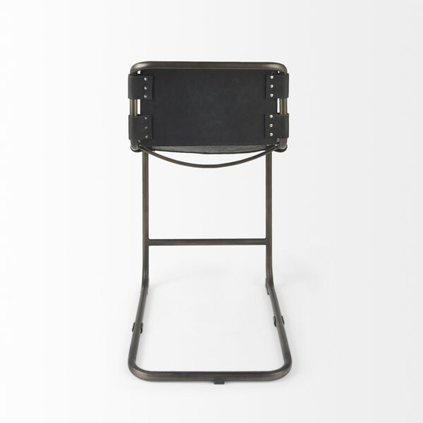 Berbick Black Leather Seat Counter Height Stool, image 4
