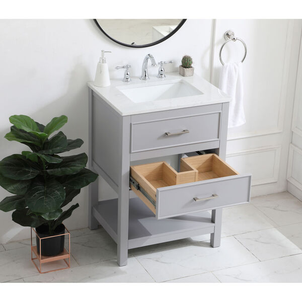 Sinclaire Gray 24-Inch Vanity Sink Set, image 4