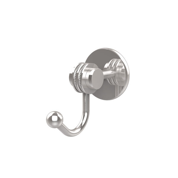 Satellite Orbit Two Collection Robe Hook with Dotted Accents, Polished Chrome, image 1
