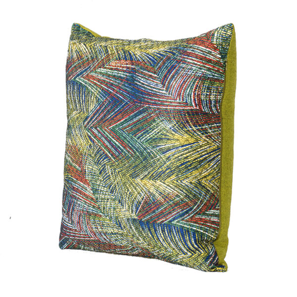Multicolor Abstract Leaf Design Accent Pillow, image 3