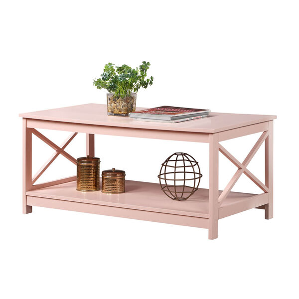 Oxford Blush Pink Coffee Table with Shelf, image 3