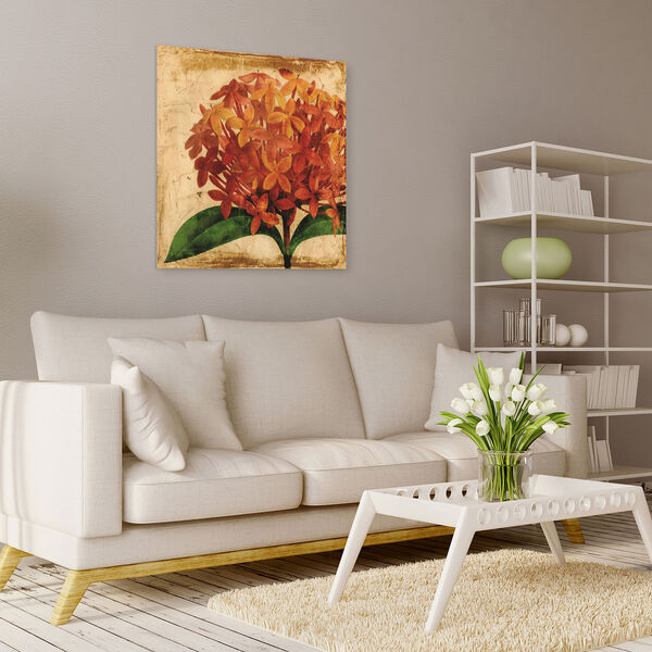Vibrant Antique Hydrangea Frameless Free Floating Tempered Glass Graphic Wall Art, image 5