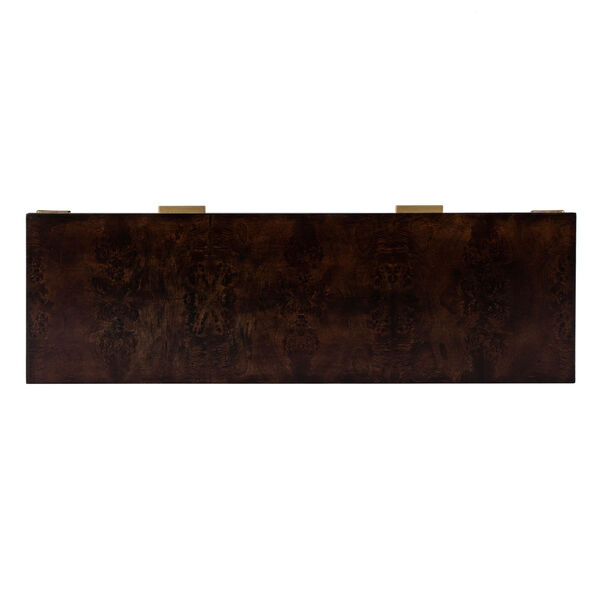 Kai Dark Burl Console Table with Two Drawers, image 6