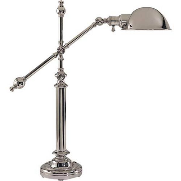 Pimlico Table Lamp in Polished Nickel with Polished Nickel Shade by Chapman and Myers, image 1