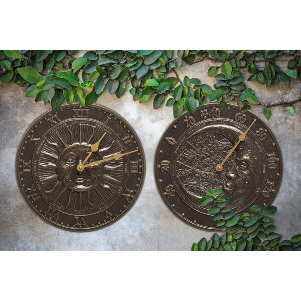 French Bronze Sunface Clock, image 2