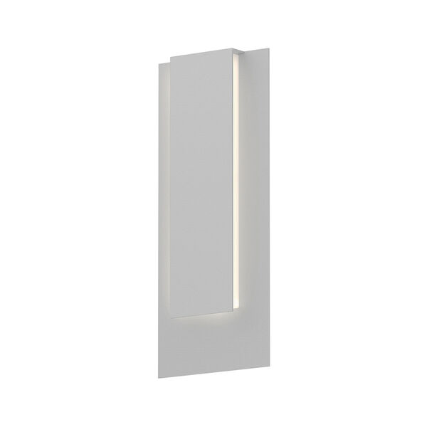Inside-Out Reveal Textured White Tall LED Wall Sconce with White Optical Acrylic Diffuser, image 1