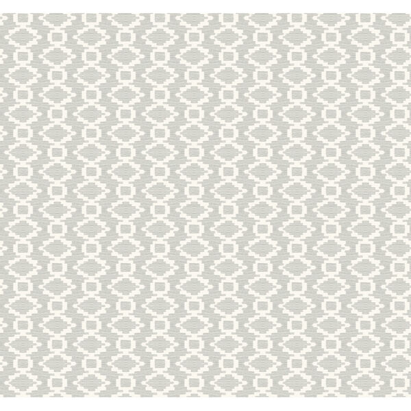 Handpainted  Gray Canyon Weave Wallpaper, image 2