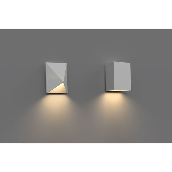 Inside-Out Box Textured Gray LED Wall Sconce, image 4