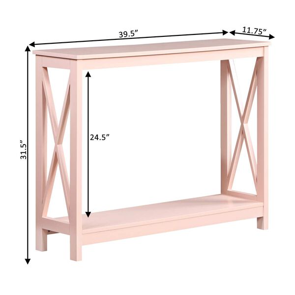 Oxford Blush Pink Console Table with Shelf, image 4
