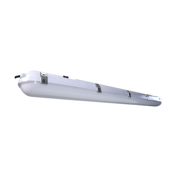 Gray 4 Ft. LED Vapor Tight Linear Fixture with Integrated Microwave Sensor, image 1