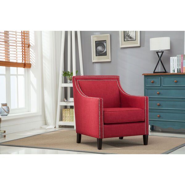 Taslo Red Accent Chair, image 1