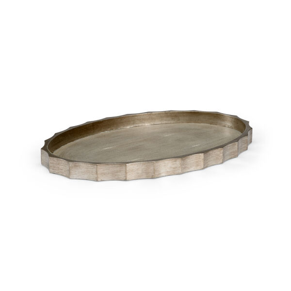 Eclipse Antique Silver and Gray Tray, image 1