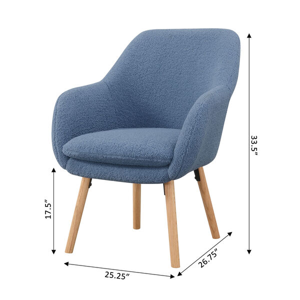 Take a Seat Charlotte Sherpa Blue Accent Chair, image 7