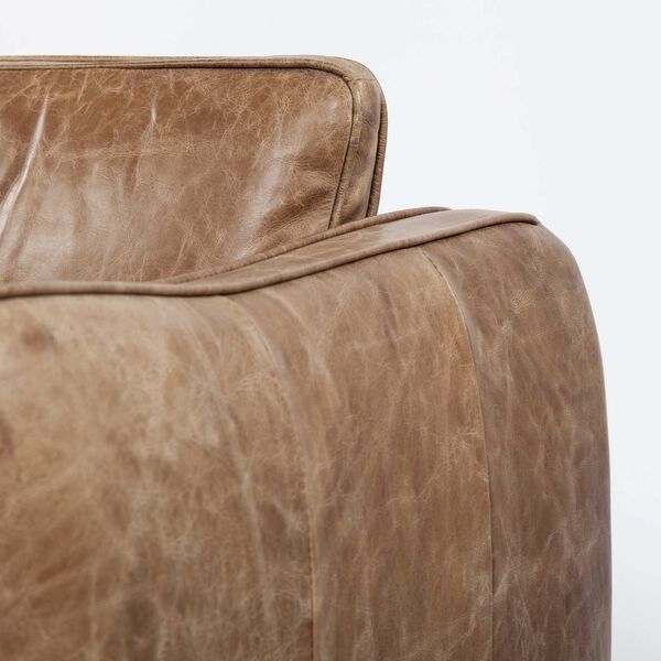 Cobain I Brown Leather Two Seater Sofa, image 6