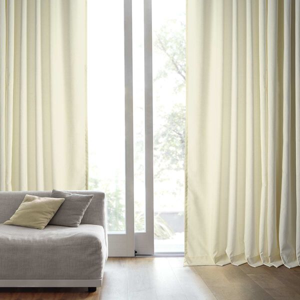 Ivory Dobby Linen 84-Inch Curtain Single Panel, image 3