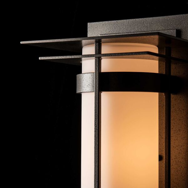 Banded Coastal Natural Iron One-Light Outdoor Sconce with Top Plate, image 4