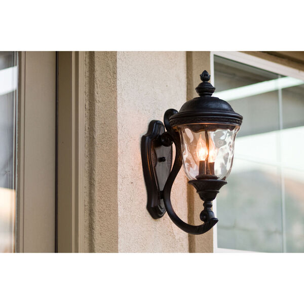 Carriage House Oriental Bronze Two-Light Outdoor Wall Mount with Water Glass, image 6