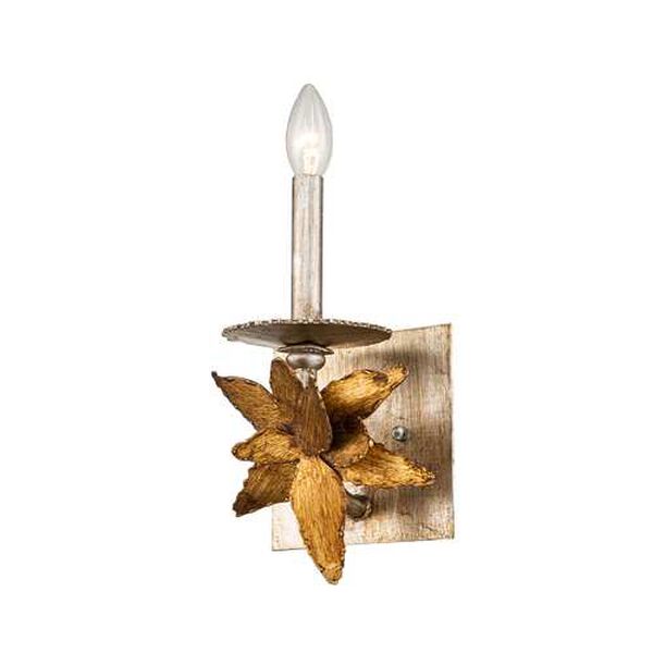 Toissant Gold Silver One-Light Wall Sconce, image 1