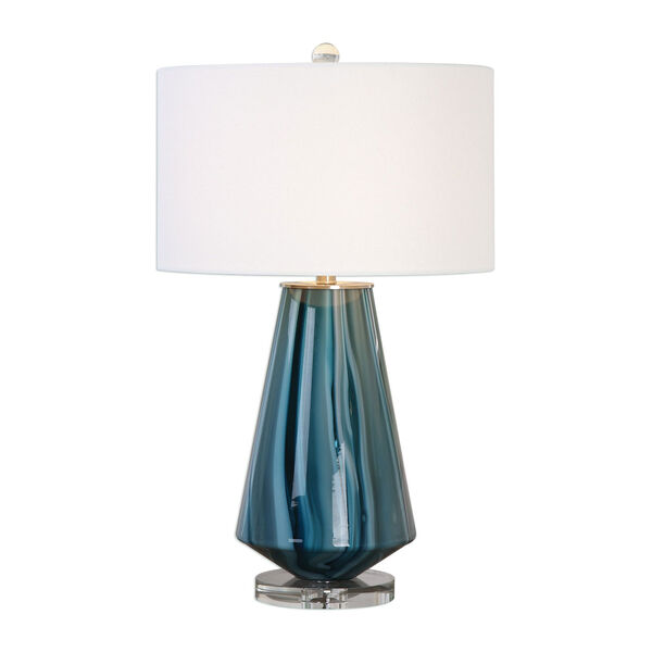 Pescara Teal-Gray Glass Lamp, image 1