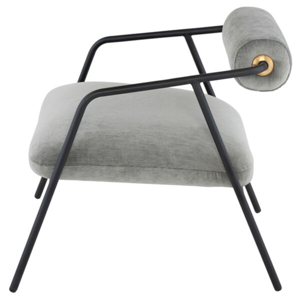 Cyrus Limestone and Black Occasional Chair, image 3