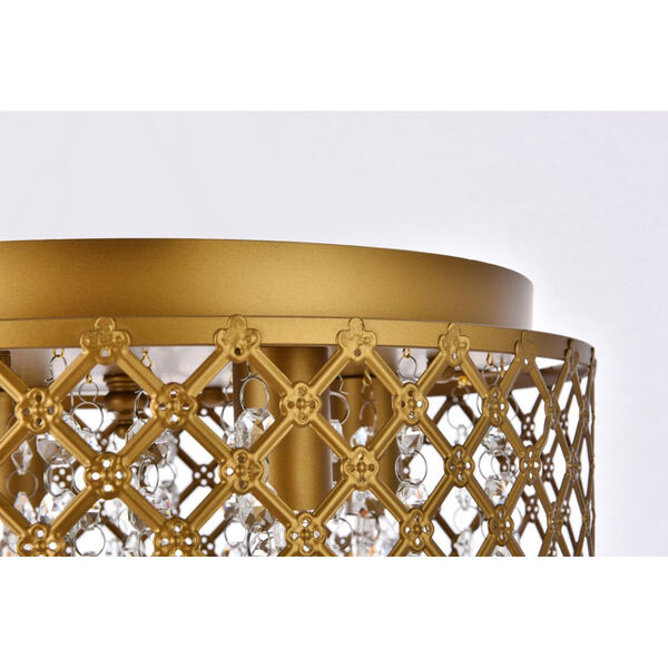 Tully Brass and Clear Four-Light Flush Mount, image 6