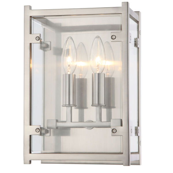 Danbury Two-Light Brushed Nickel Wall Sconce, image 1