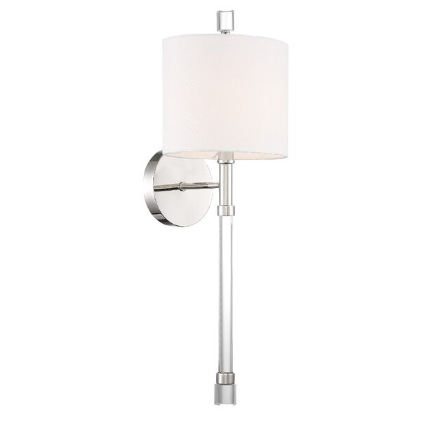 Rachel Polished Nickel Eight-Inch One-Light Wall Sconce, image 1