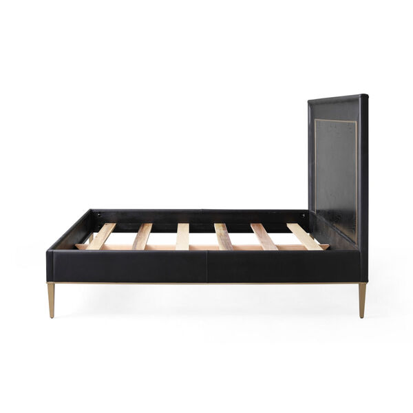 Ellipse Black and Brass Queen Bed, image 4