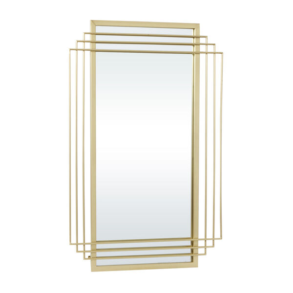 Gold Geometric Metal Wall Mirror, 36-Inch x 24-Inch, image 4