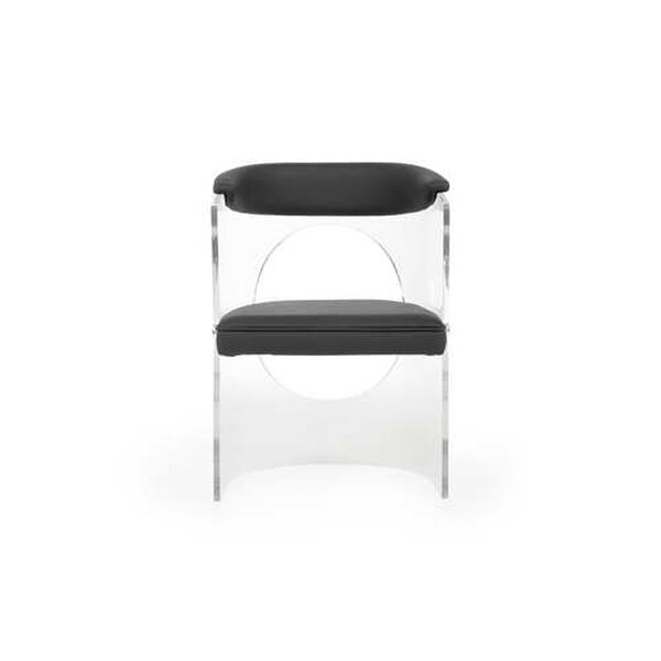 Baran Clear and Black Barrel Back Chair, image 3