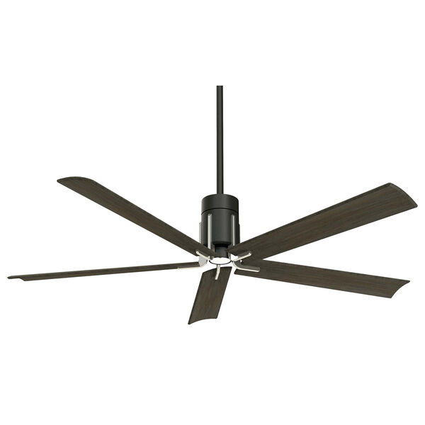 Clean Matte Black and Brushed Nickel LED Ceiling Fan, image 1