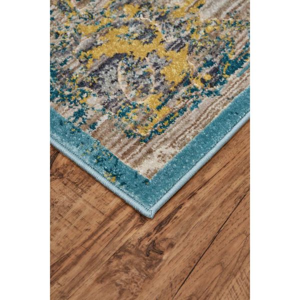 Keats Blue Yellow Taupe Area Rug, image 4