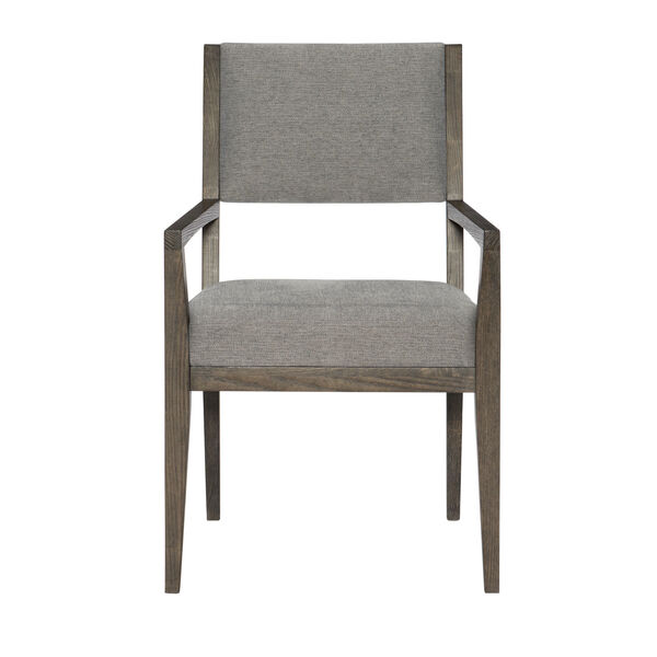 Linea Gray Dining Upholstered Arm Chair, image 1