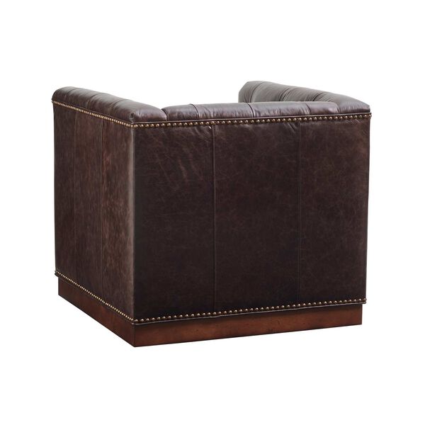Silverado Walnut Leather Swivel Chair, image 2
