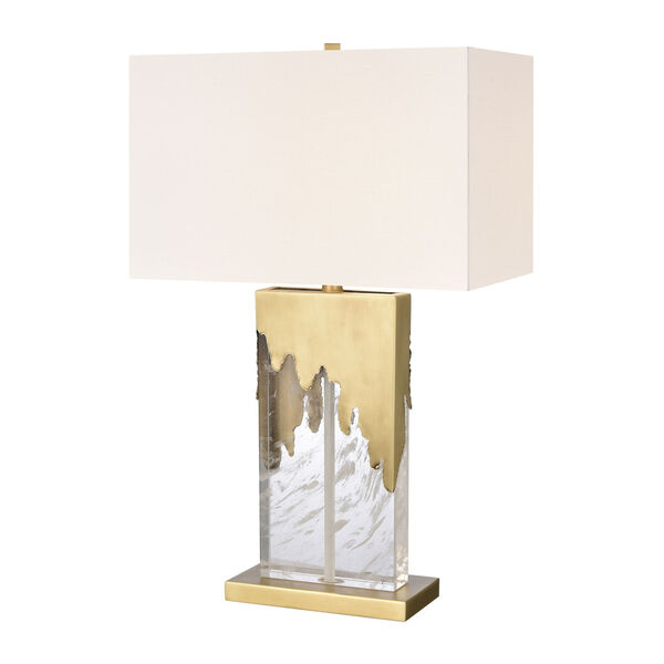 Custom Blend Clear and Brass One-Light Table Lamp, image 1
