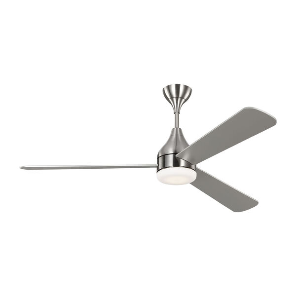 Streaming Smart Brushed Steel 60-Inch Indoor/Outdoor Integrated LED Ceiling Fan with Remote Control and Reversible Motor, image 3