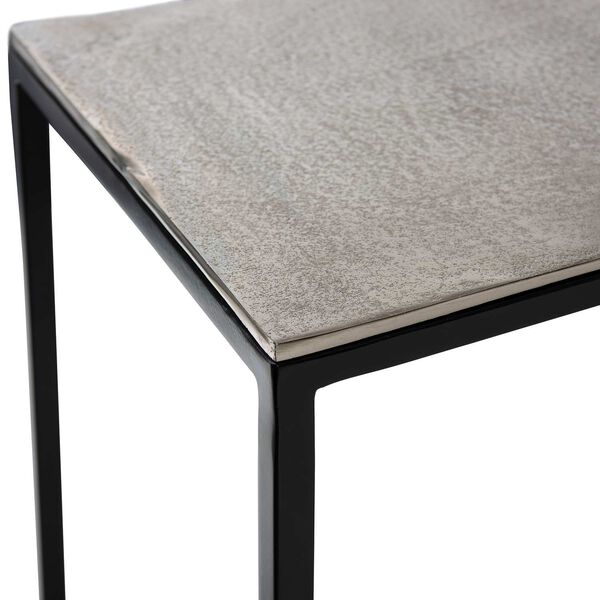 Equinox Black and Nickel Console Table, image 6