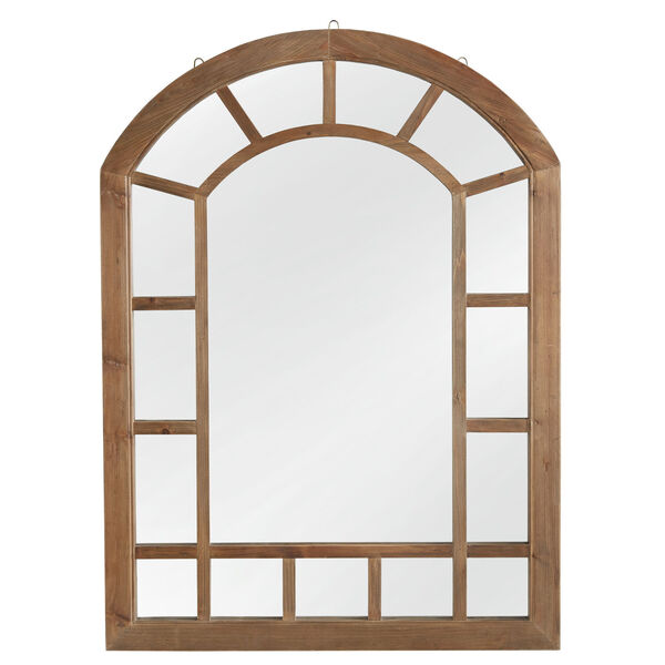 Wesley Wood Arched Windowpane Wall Mirror, image 4