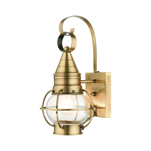 Newburyport Antique Brass One-Light Outdoor Wall Lantern, image 6