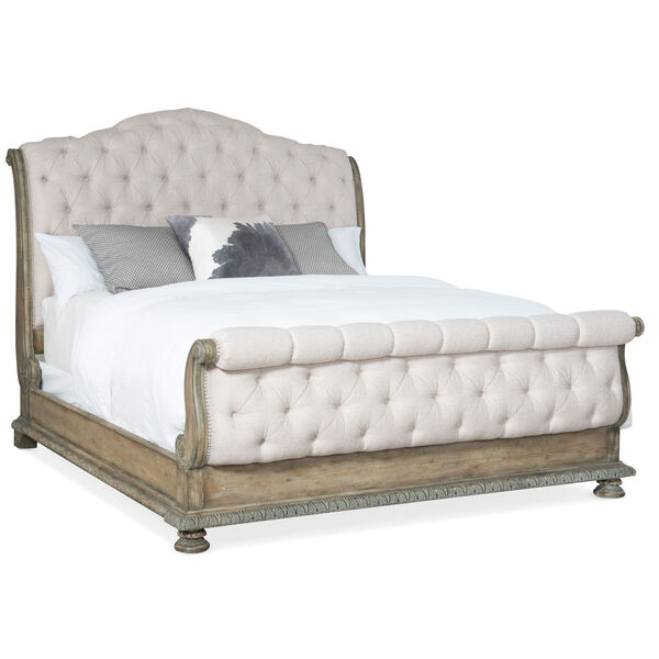 Castella Brown Tufted Bed, image 1