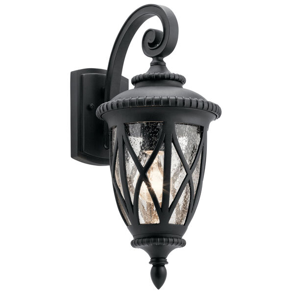 Admirals Cove Textured Black 8-Inch One-Light Outdoor Wall Light, image 1