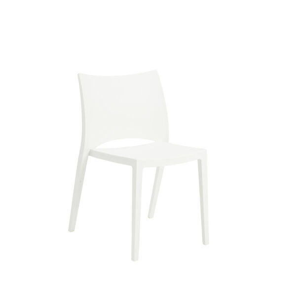 Leslie White Stacking Side Chair, Set of Two, image 2