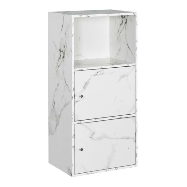 White Marble 35-Inch Xtra Storage Two Door Cabinet, image 1