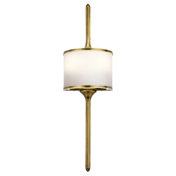 Mona Natural Brass 6.5-Inch Two-Light Wall Sconce, image 2