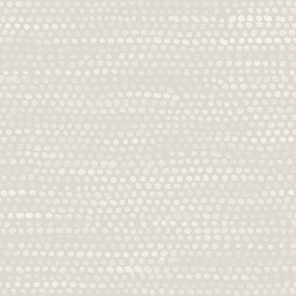 Moire Dots Pearl Grey Removable Wallpaper, image 1