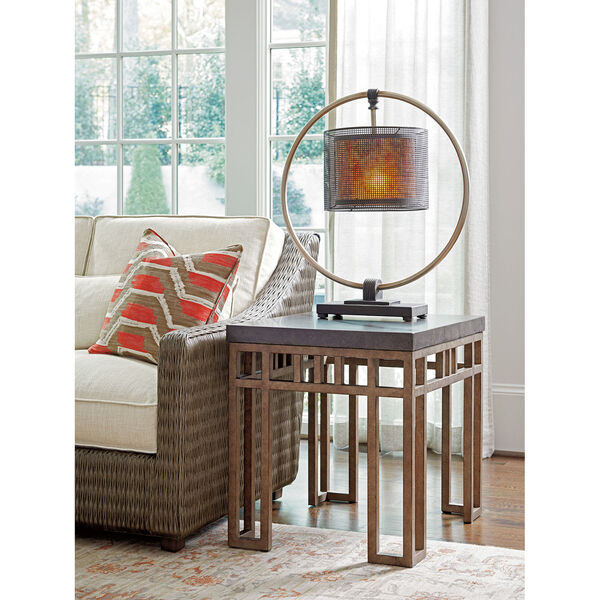 Cypress Point Brown Montera Travertine End Table, image 2