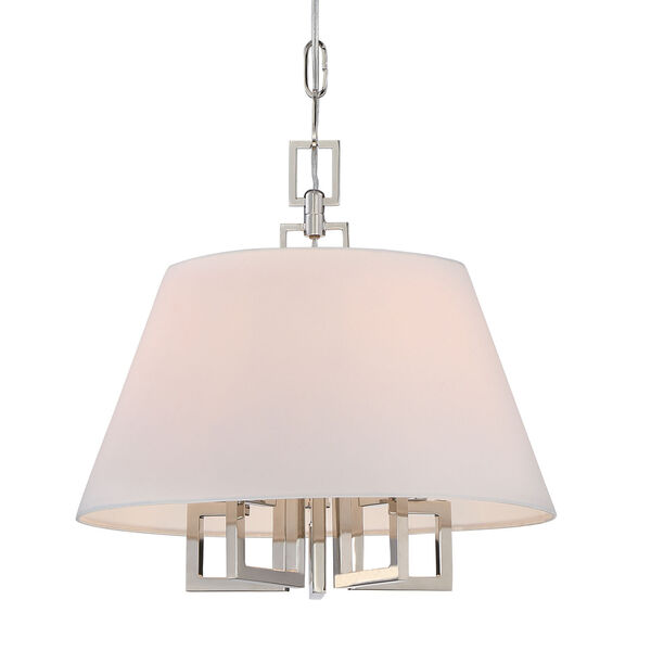 Westwood Polished Nickel 16-Inch Five-Light Pendant by Libby Langdon, image 1