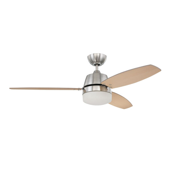 Beltre Brushed Polished Nickel 52-Inch Ceiling Fan with Reversible Blades and LED Light Kit, image 1