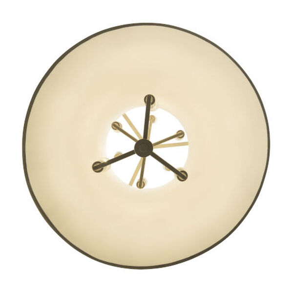 Coco Matte White and French Gold Nine-Light Foyer Pendant, image 4